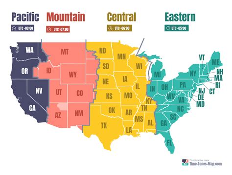 Challenges of implementing MAP United States Time Zone Map