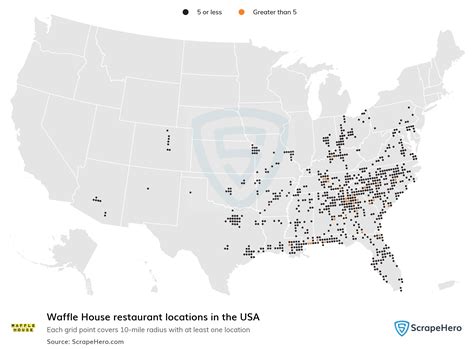 Challenges of Implementing MAP Waffle House Map of Locations