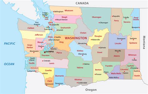 Washington State Map With Counties