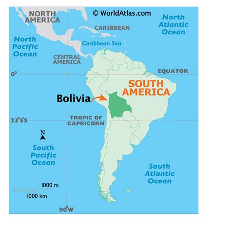 Image of Bolivia on the World Map
