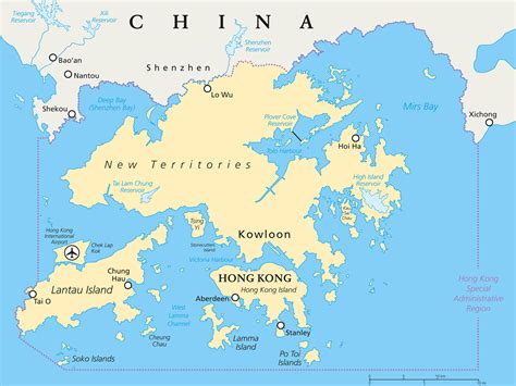 World Map with Hong Kong highlighted