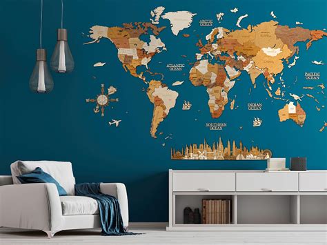 World Map for Wall Decoration