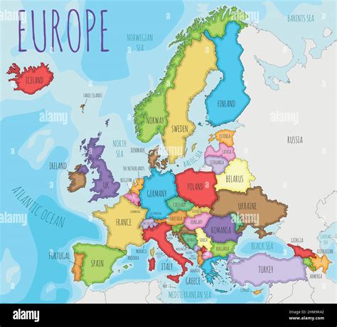 Challenges of Implementing MAP Europe Map With Countries Labeled