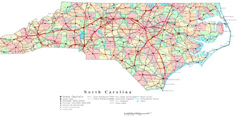 Map of NC Cities and Towns