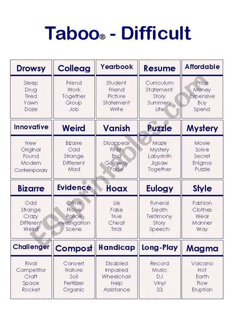 Challenging Taboo Language