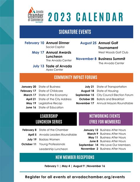 Chamber Of Commerce Events Calendar