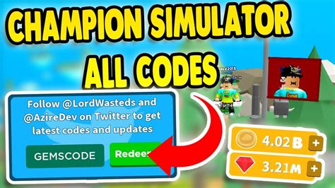 Champion Simulator Pet Codes