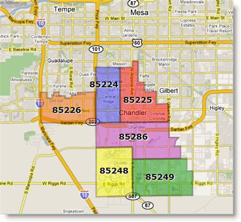 Chandler Az Zip Code Map