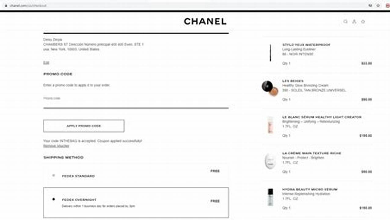 Chanel Promo Code 2024