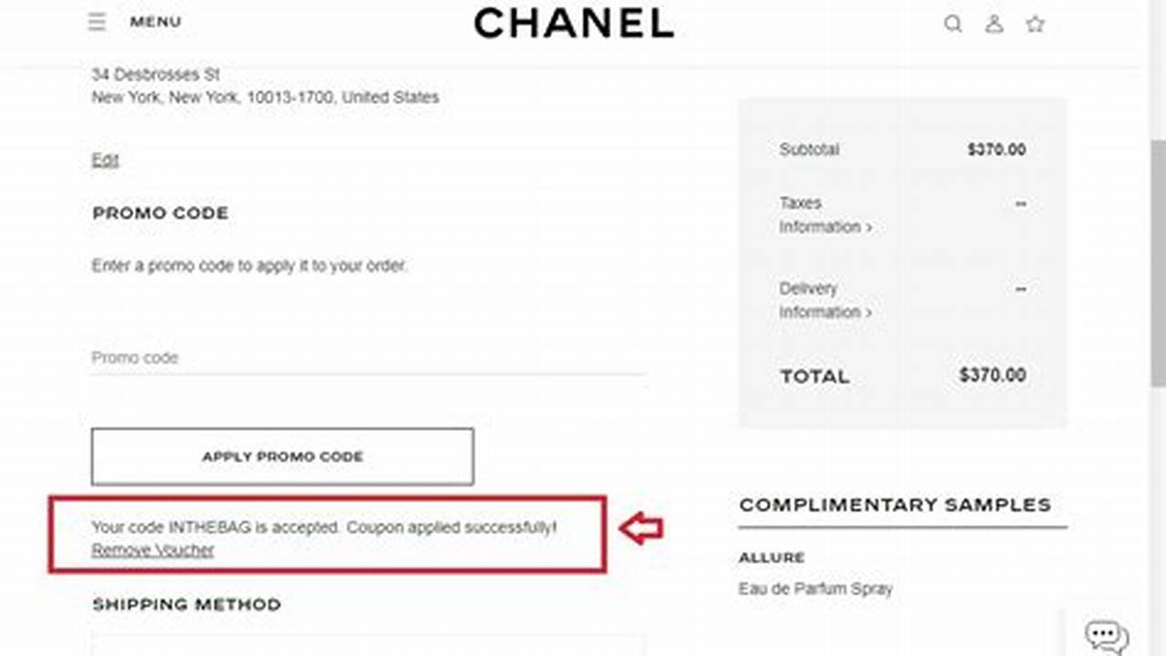 Chanel Promo Code 2025