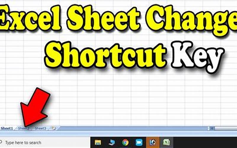 Change Between Sheets Shortcut Excel