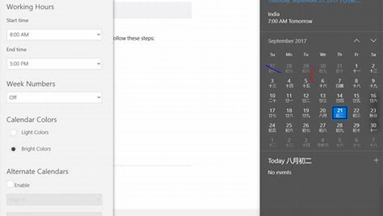 Change Calendar Language Windows 10