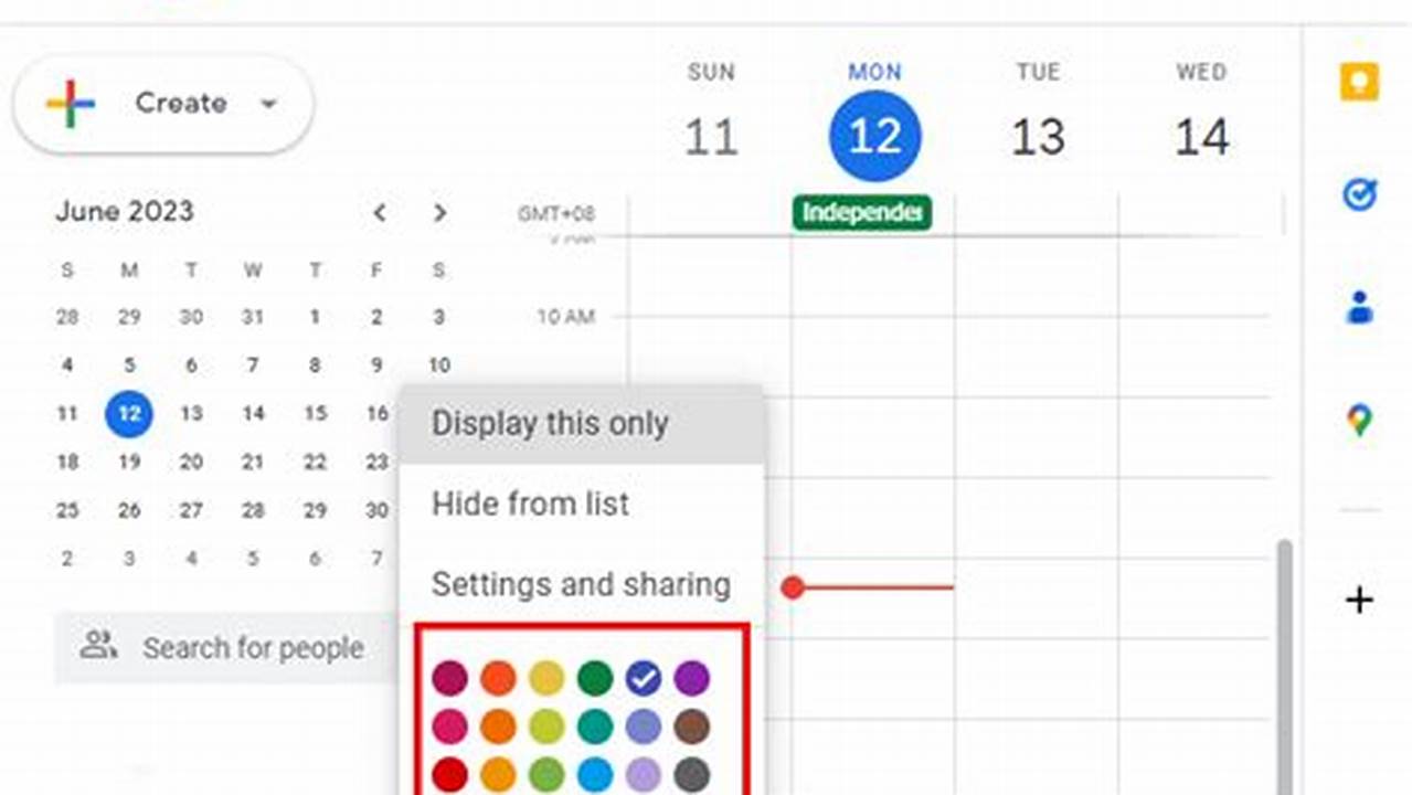 Change Google Calendar Color