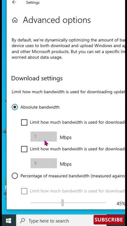 Change The Bandwidth Limit In Windows 10