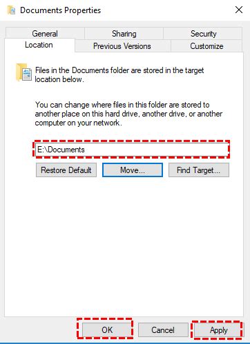 Change User Folder Location in Windows