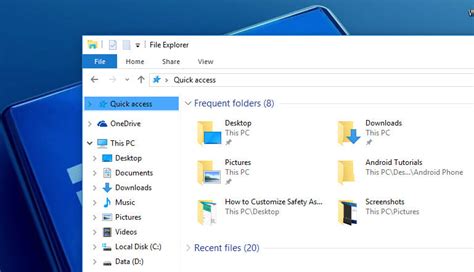 Change Windows 10 File Explorer Default View