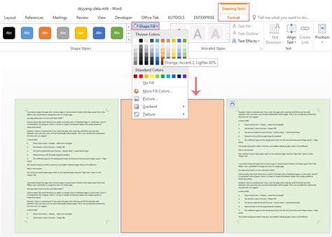 Change Word Page Color