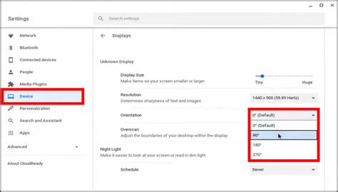 Change the Screen Orientation on Chrome OS