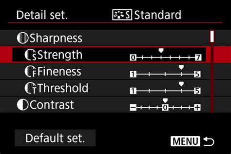 Change the Sharpness and/or Resolution