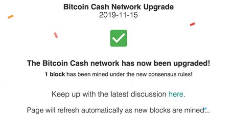 Changes to the Bitcoin Cash Network
