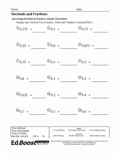 Changing Repeating Decimals into Fractions - Notes and Worksheet