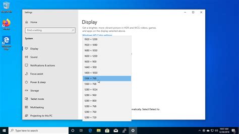 Changing Screen Resolution in Windows Settings