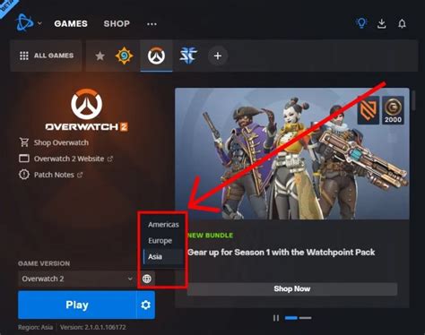 Changing Server Region In Overwatch 2 On PC
