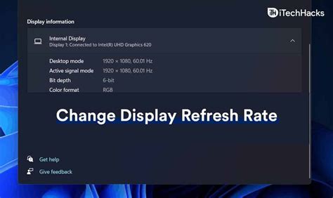 Changing The Display Refresh Rate