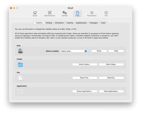 Changing the format permanently using Onyx for Mac