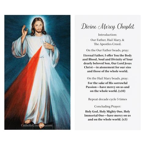 Chaplet Of Divine Mercy Printable