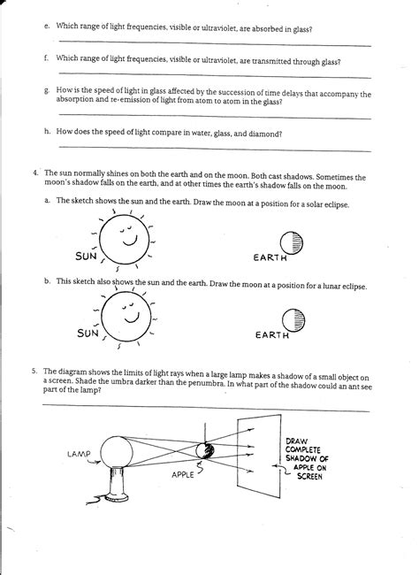 Chapter 27 Light Worksheet Answers