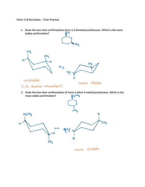 Chapter 3A Answers - Recitation Worksheet Answer Key - Chem