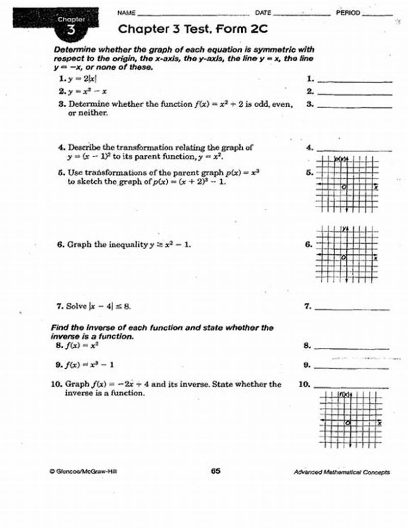 Chapter 6 Test Form 2c Answer Key