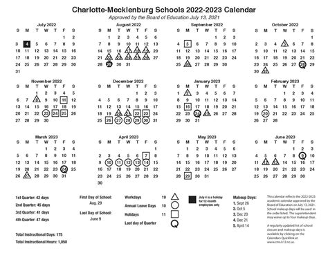 Char Meck Calendar