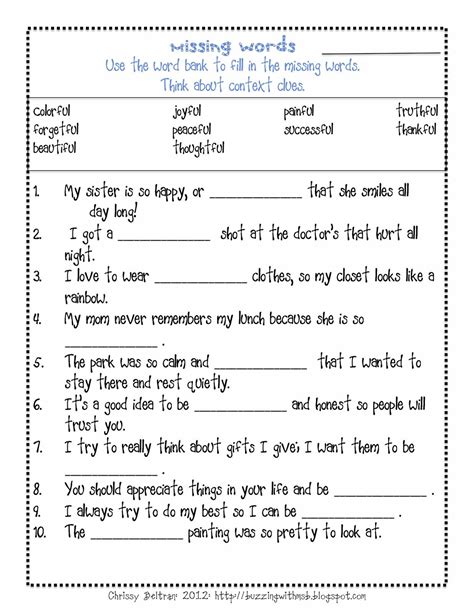 Character Traits Worksheet 3rd Grade