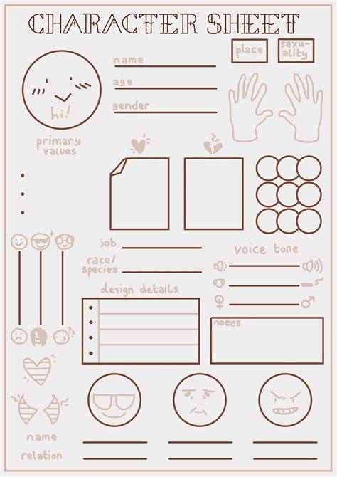 Character Drawing Template Examples