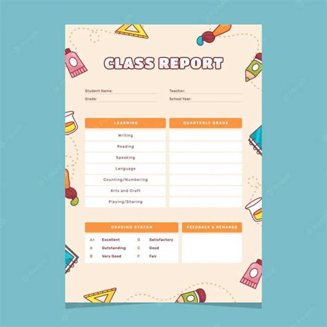 Character Report Card Template (2) - TEMPLATES EXAMPLE | TEMPLATES