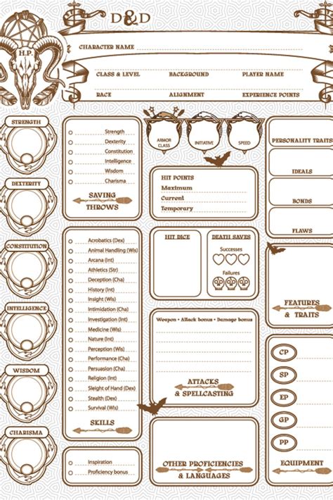 Character Sheet Size