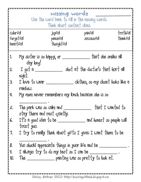 Character Traits Worksheet 3Rd Grade — db-excel.com