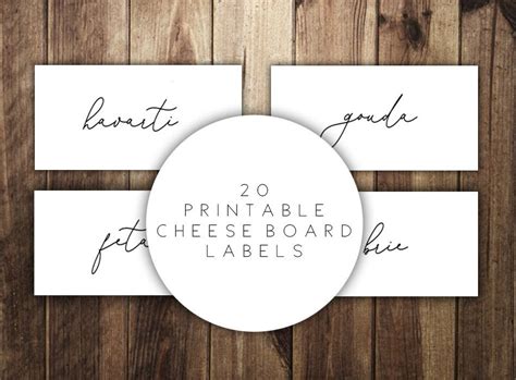 Charcuterie Board Labels Printable