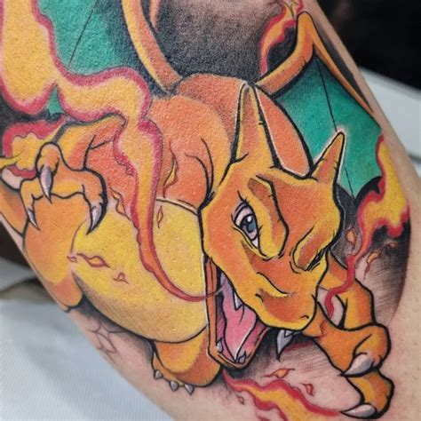 60 Charizard Tattoo Designs For Men Pokemon Ink Ideas