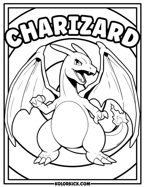 Charizard Coloring Page Pokemon
