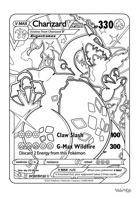 Charizard Vmax Coloring Pages