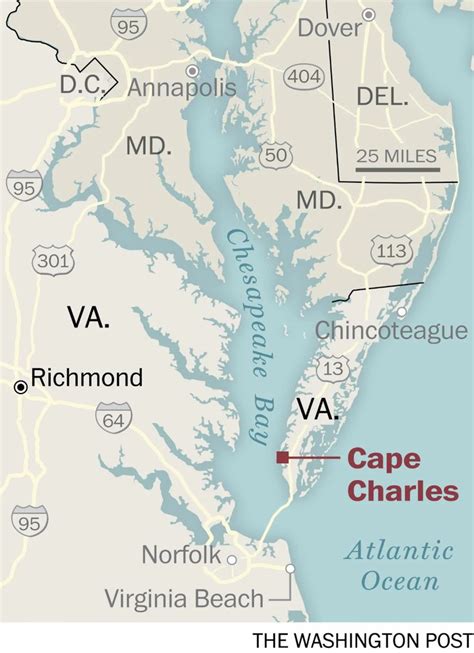 Cape Charles Va Map Us States On Map