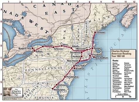 Charles Dickens tour map