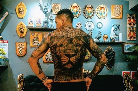 Charles Oliveira Back Tattoo