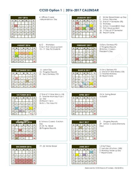 Charleston County Academic Calendar