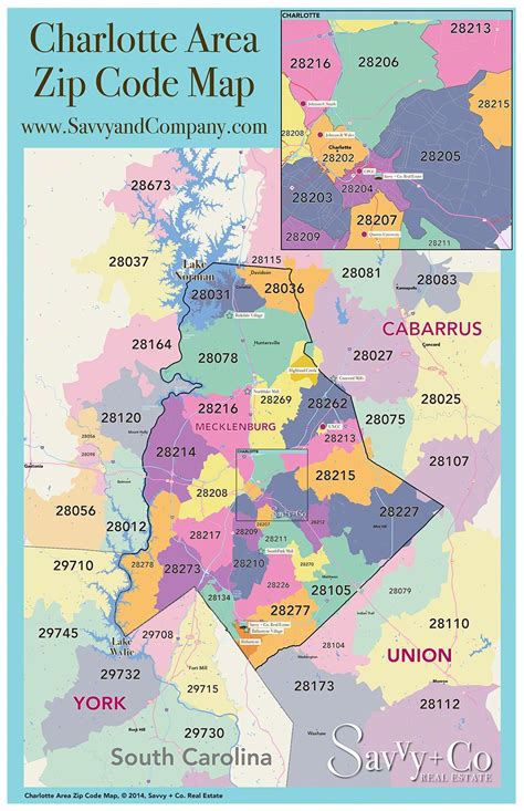 Zip Code Map Charlotte Map Vector