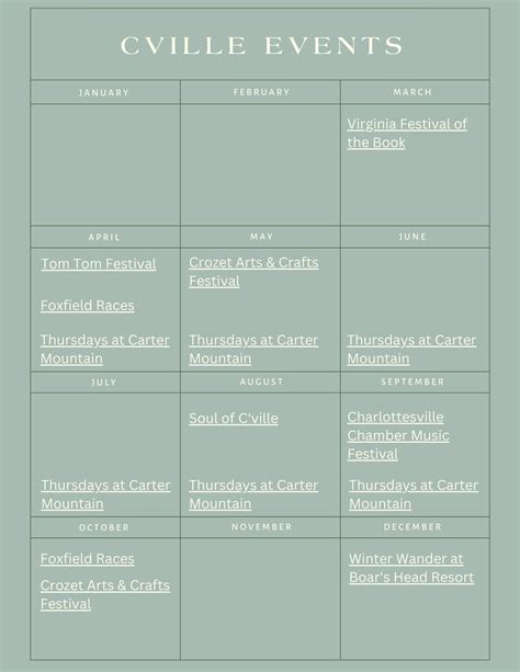 Charlottesville Community Calendar