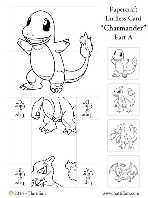 Charmander Pokemon Endless Cards Printable